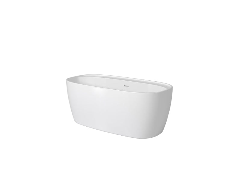 Produits Neptune Alaro Acrylic Freestanding Bathtub – Center Drain – White
