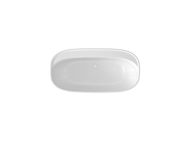 Produits Neptune Alaro Acrylic Freestanding Bathtub – Center Drain – White