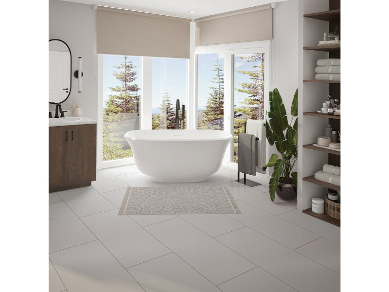 Produits Neptune Arta Acrylic Freestanding Bathtub – Center Drain – White