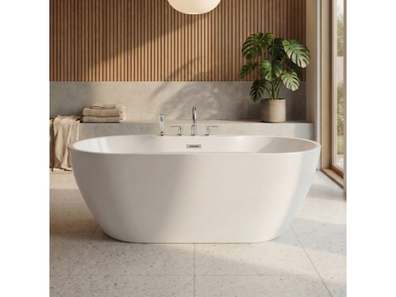 Produits Neptune Berlin F1 AFR Acrylic Freestanding Bathtub – Center Drain – White
