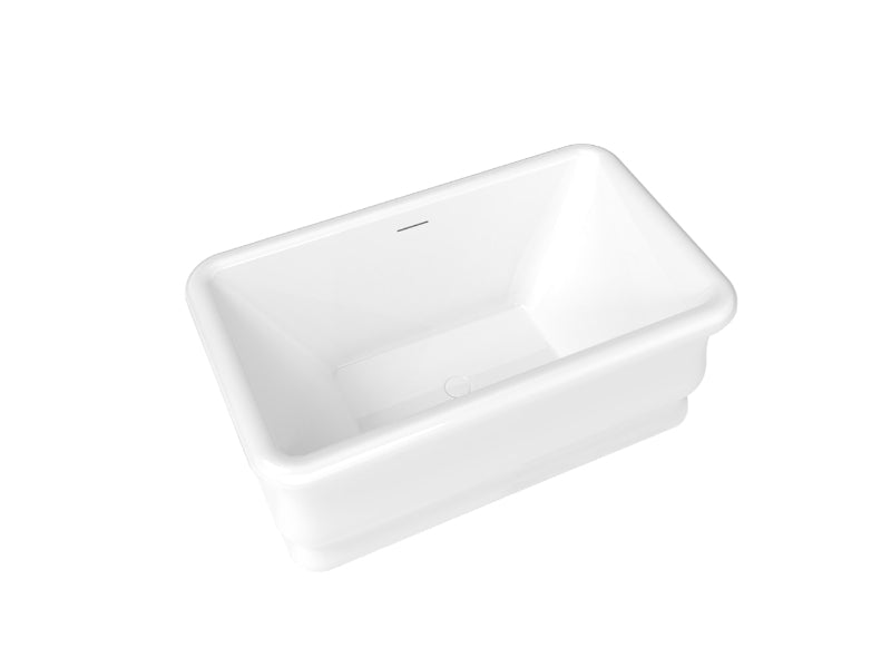 Produits Neptune Loira Acrylic Freestanding Bathtub – Center Drain – White