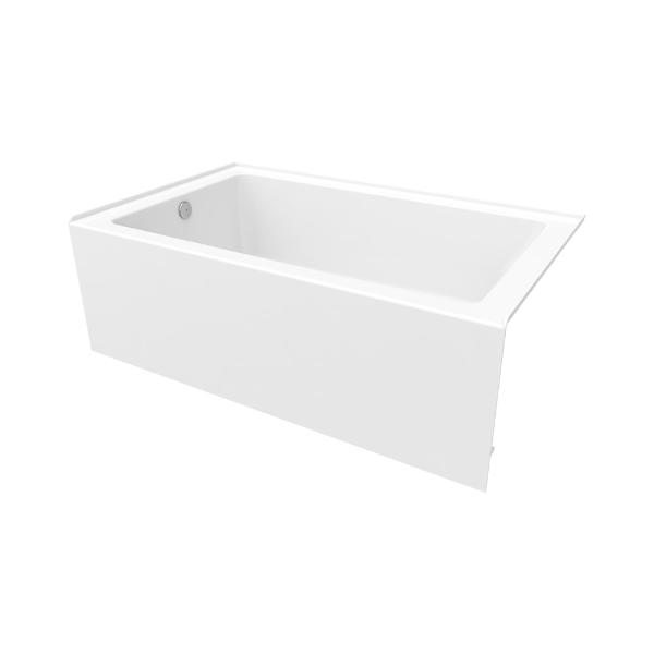 Produits Neptune Pia IFS AFR Acrylic Alcove Bathtub - Soaking or Therapy - Right/Left Drain - White