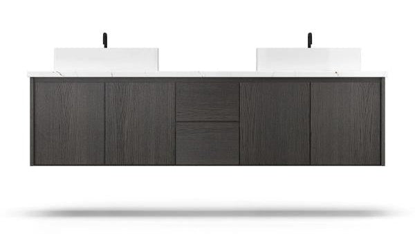 Vanderloc Gilded Double Wall-Mounted - Vessel Bathroom Vanity
