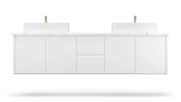Vanderloc Gilded Double Wall-Mounted - Vessel Bathroom Vanity