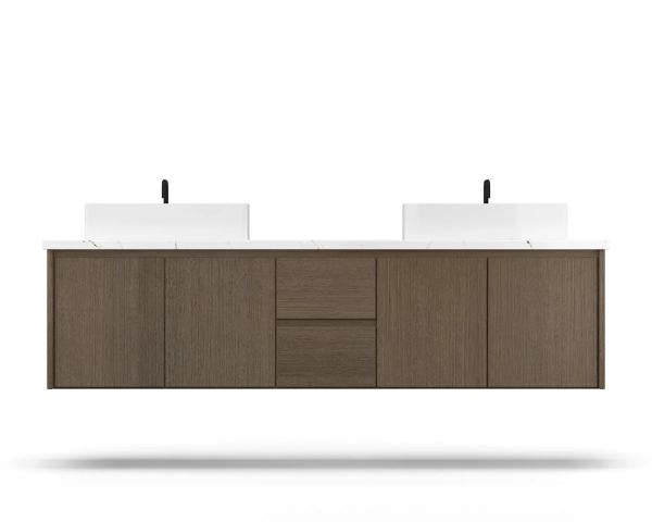 Vanderloc Gilded Double Wall-Mounted - Vessel Bathroom Vanity