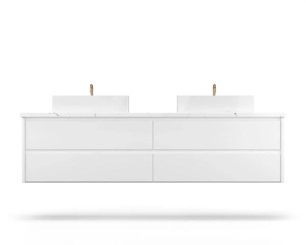 Vanderloc Gilded Double Drawer Wall-Mounted - Vessel Bathroom Vanity