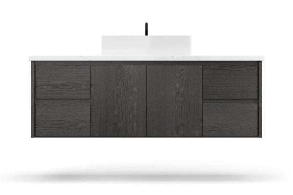 Vanderloc Gilded Single Extra Wide Wall-Mounted - Vessel Bathroom Vanity