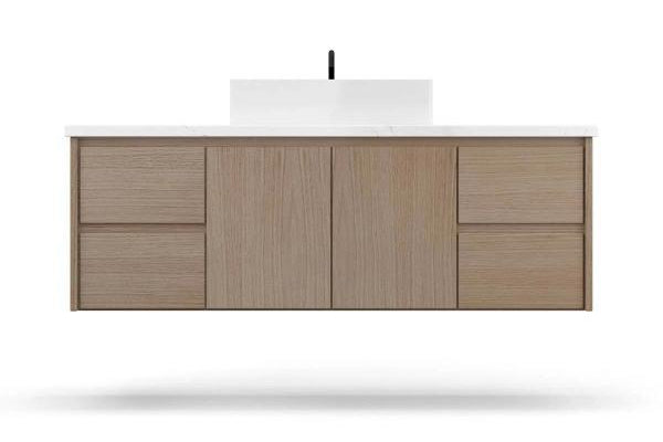 Vanderloc Gilded Single Extra Wide Wall-Mounted - Vessel Bathroom Vanity
