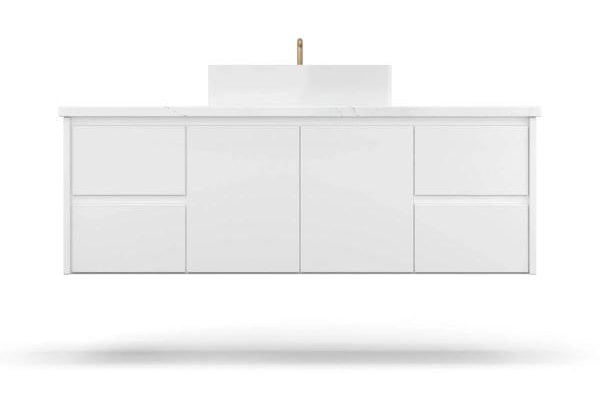 Vanderloc Gilded Single Extra Wide Wall-Mounted - Vessel Bathroom Vanity