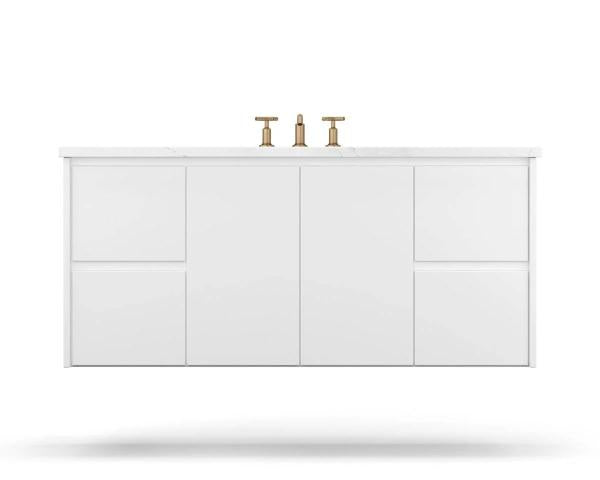 Vanderloc Gilded Single Extra Wide Wall-Mounted - Undermount Bathroom Vanity