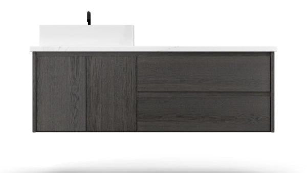 Vanderloc Gilded Single Left or Right Wall-Mounted - Vessel Bathroom Vanity