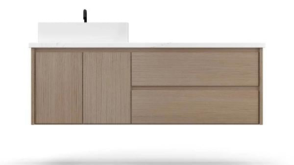 Vanderloc Gilded Single Left or Right Wall-Mounted - Vessel Bathroom Vanity