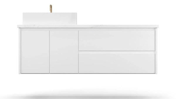 Vanderloc Gilded Single Left or Right Wall-Mounted - Vessel Bathroom Vanity