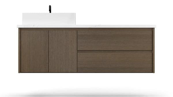 Vanderloc Gilded Single Left or Right Wall-Mounted - Vessel Bathroom Vanity
