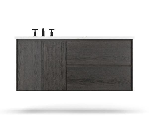 Vanderloc Gilded Single Left or Right Wall-Mounted - Undermount Bathroom Vanity