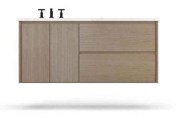 Vanderloc Gilded Single Left or Right Wall-Mounted - Undermount Bathroom Vanity