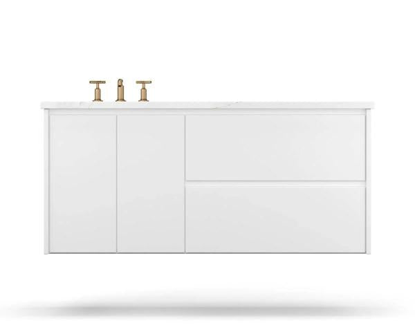 Vanderloc Gilded Single Left or Right Wall-Mounted - Undermount Bathroom Vanity