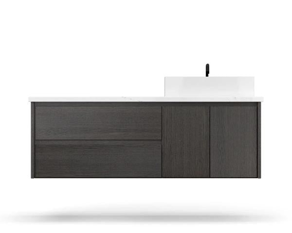 Vanderloc Gilded Single Left or Right Wall-Mounted - Vessel Bathroom Vanity