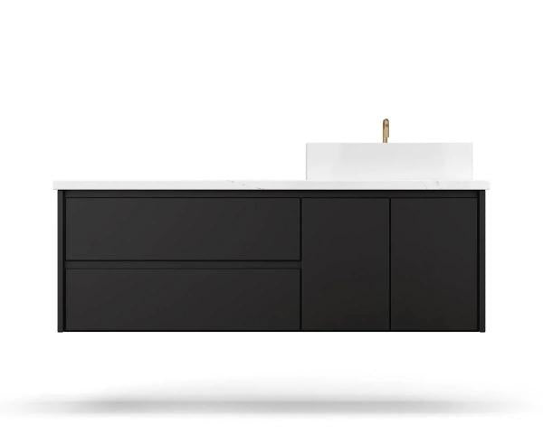 Vanderloc Gilded Single Left or Right Wall-Mounted - Vessel Bathroom Vanity