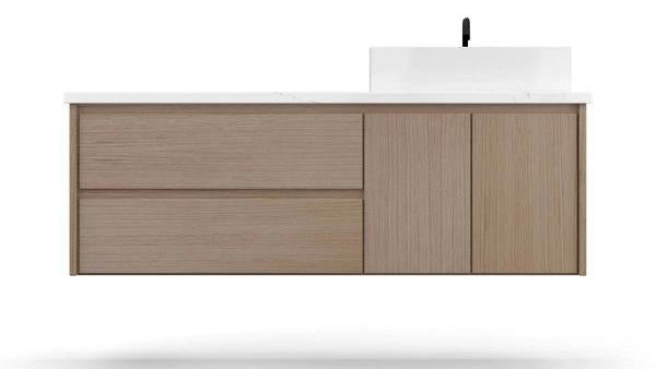 Vanderloc Gilded Single Left or Right Wall-Mounted - Vessel Bathroom Vanity