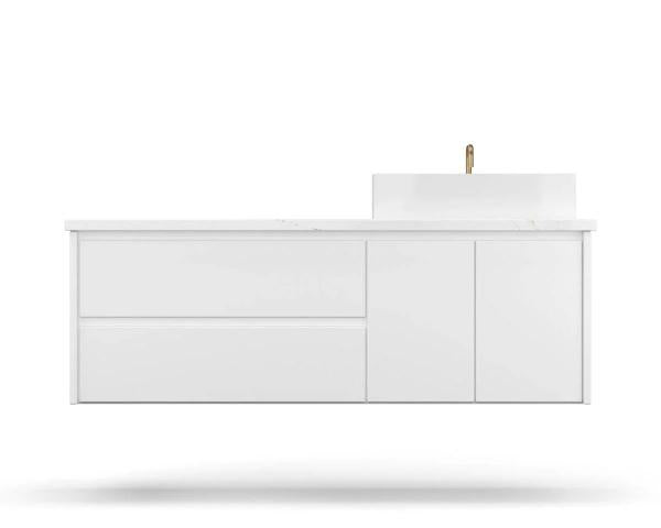 Vanderloc Gilded Single Left or Right Wall-Mounted - Vessel Bathroom Vanity