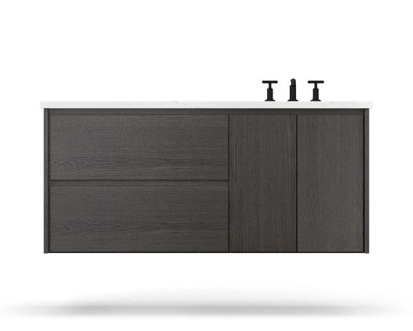 Vanderloc Gilded Single Left or Right Wall-Mounted - Undermount Bathroom Vanity