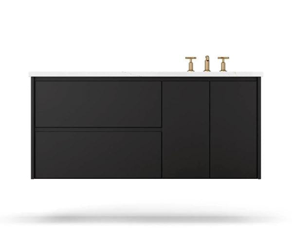 Vanderloc Gilded Single Left or Right Wall-Mounted - Undermount Bathroom Vanity