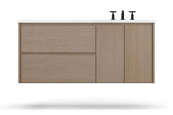 Vanderloc Gilded Single Left or Right Wall-Mounted - Undermount Bathroom Vanity