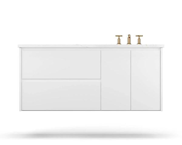 Vanderloc Gilded Single Left or Right Wall-Mounted - Undermount Bathroom Vanity