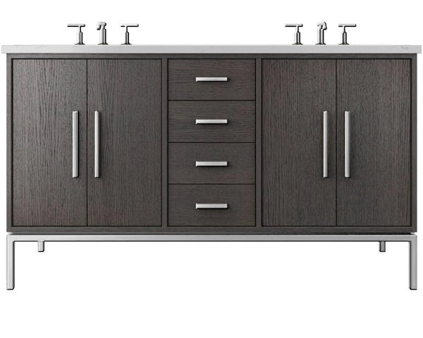 Vanderloc Rift White Oak Double Bathroom Vanity