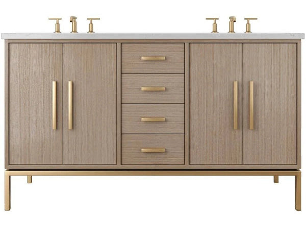 Vanderloc Rift White Oak Double Bathroom Vanity