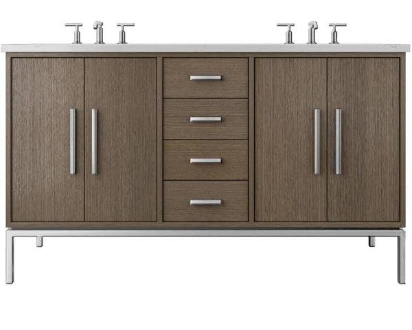 Vanderloc Rift White Oak Double Bathroom Vanity