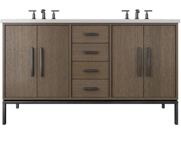 Vanderloc Rift White Oak Double Bathroom Vanity
