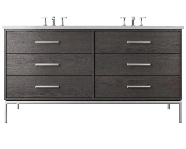 Vanderloc Rift White Oak Double Drawer Bathroom Vanity
