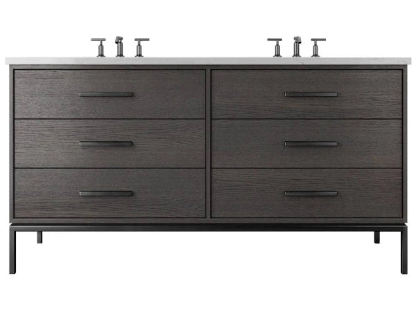 Vanderloc Rift White Oak Double Drawer Bathroom Vanity