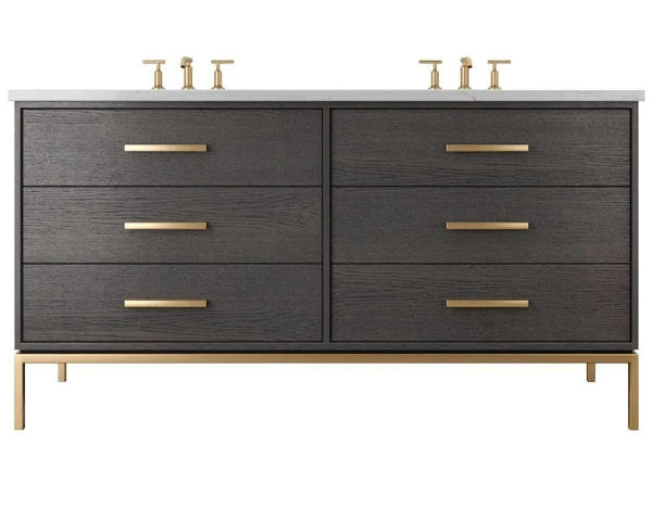 Vanderloc Rift White Oak Double Drawer Bathroom Vanity