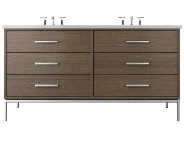 Vanderloc Rift White Oak Double Drawer Bathroom Vanity