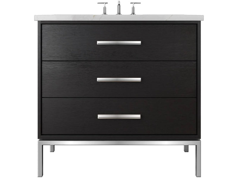 Vanderloc Rift White Oak Three Drawer Single Bathroom Vanity
