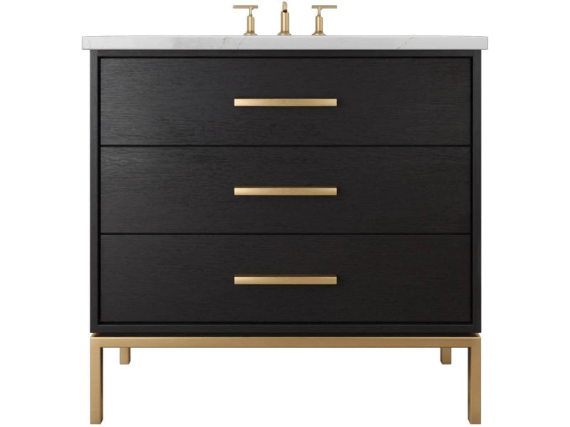 Vanderloc Rift White Oak Three Drawer Single Bathroom Vanity