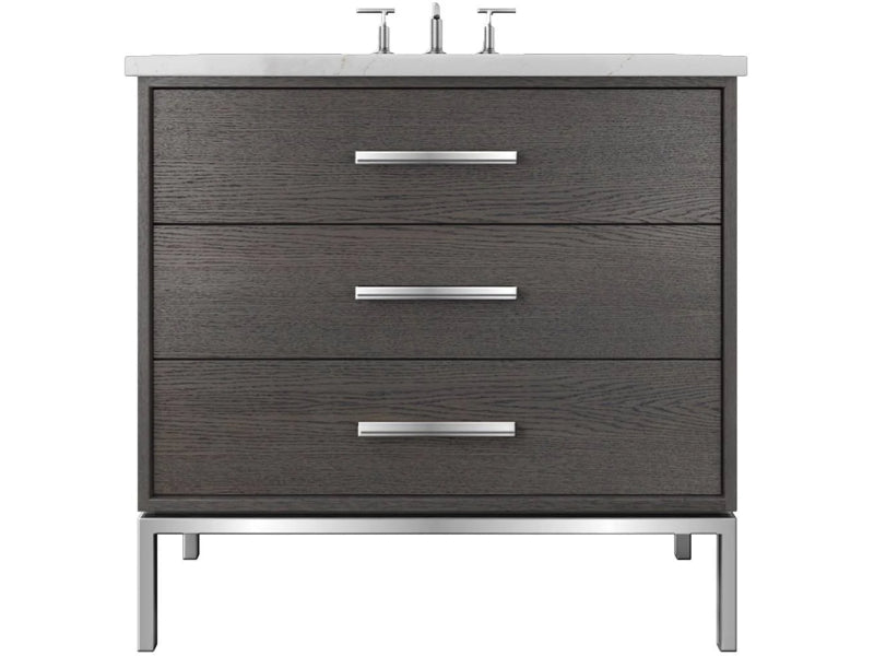 Vanderloc Rift White Oak Three Drawer Single Bathroom Vanity