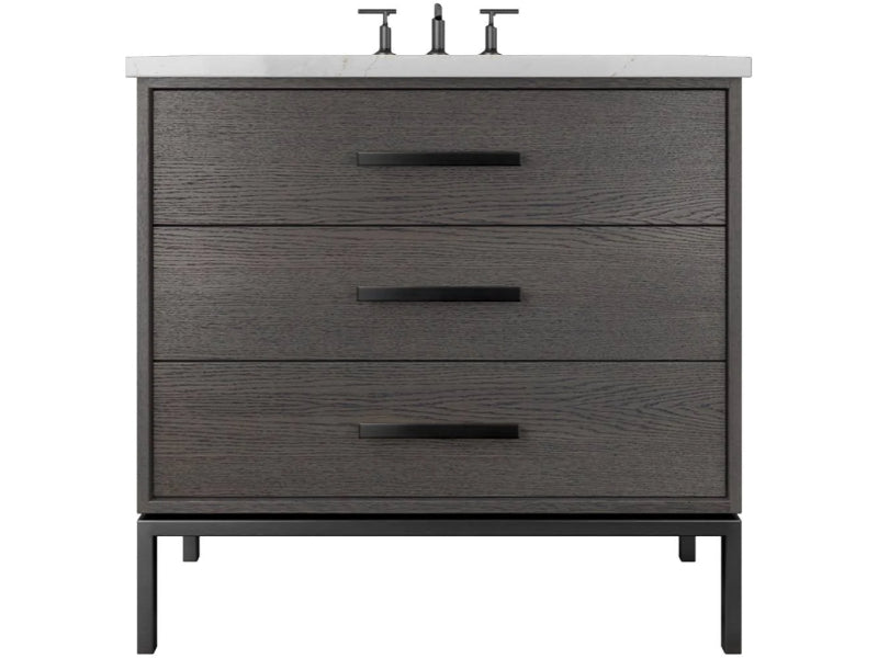 Vanderloc Rift White Oak Three Drawer Single Bathroom Vanity