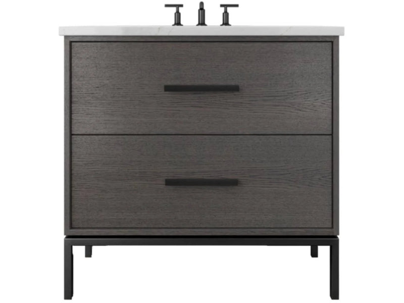 Vanderloc Rift White Oak Two Drawer Single Bathroom Vanity