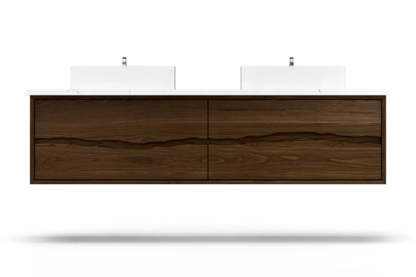 Vanderloc Ventura Four Drawer Double Wall Mounted - Vessel Bathroom Vanity