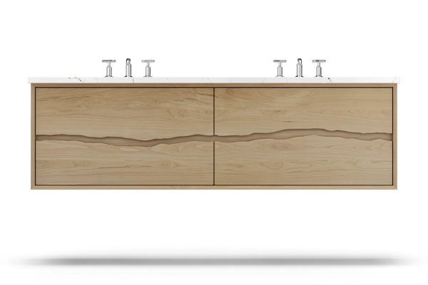 Vanderloc Ventura Four Drawer Double Wall Mounted - Undermount Bathroom Vanity