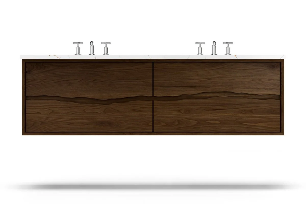 Vanderloc Ventura Four Drawer Double Wall Mounted - Undermount Bathroom Vanity