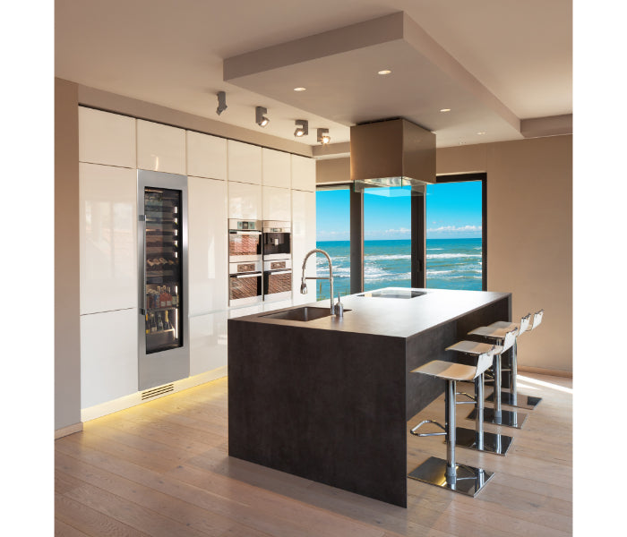 Perlick C-Series 24" Glass Door Dual Zone Wine & Beverage Column – Indoor - Stainless Steel & Panel Ready - Right & Left Hinge