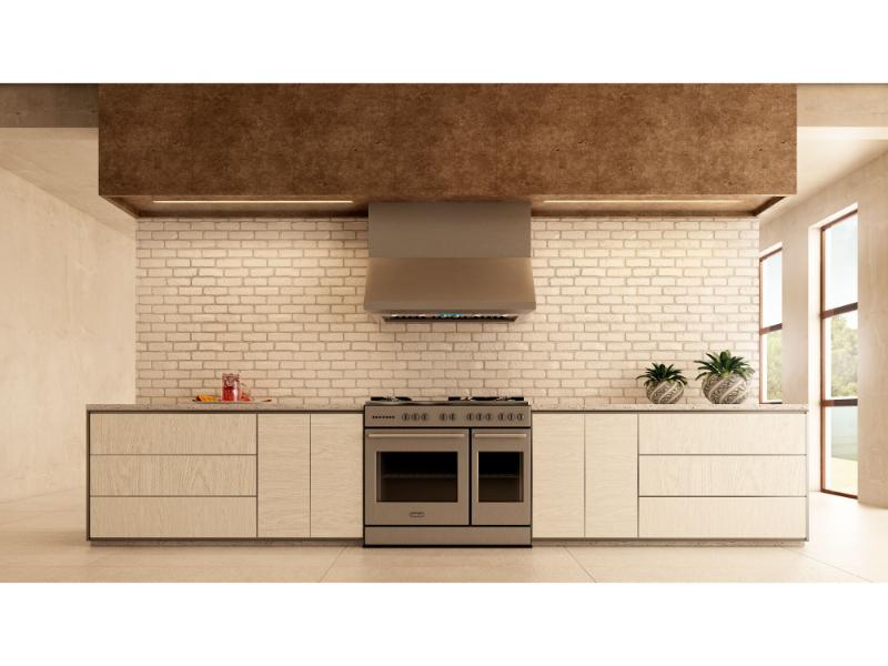 Elica Calabria Wall Mount Hood - 600 / 1200 CFM - Stainless Steal