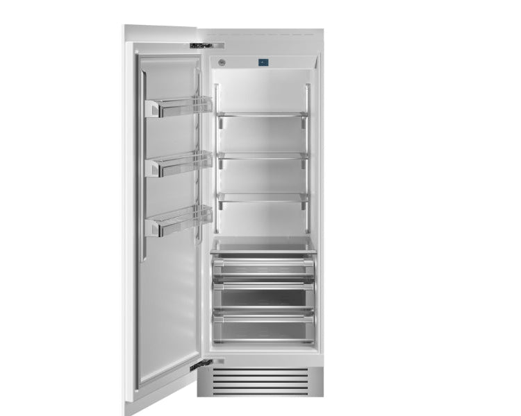Bertazzoni Professional T-Series 30" Built-In Column Refrigerator - Stainless Steel, Carbonio, & Panel Ready - Right or Left Hinge