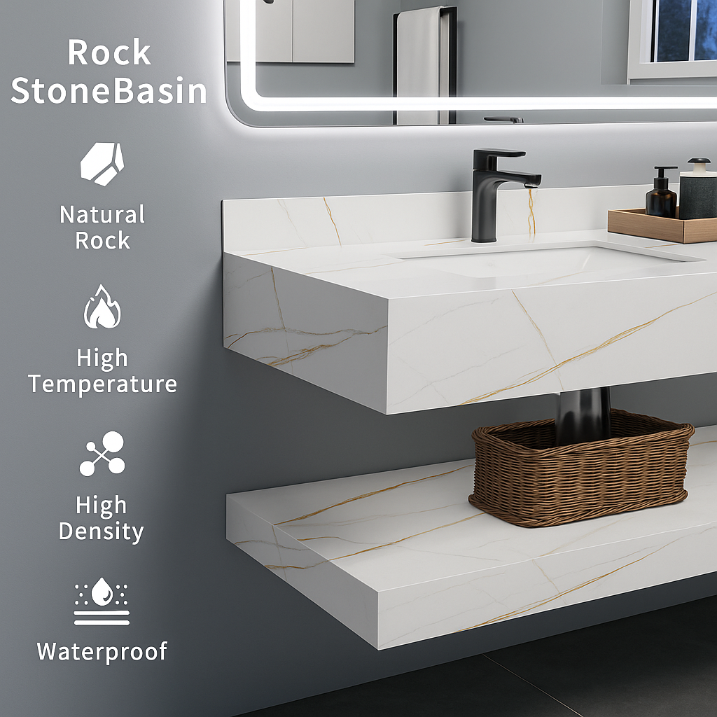 Vellavista MarbreLuxe DualSink Floating Vanity