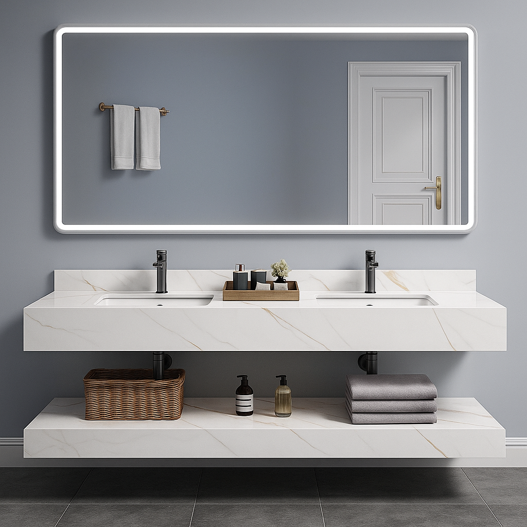 Vellavista MarbreLuxe DualSink Floating Vanity